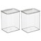 mDesign Airtight Stackable Kitchen Food Storage Container - 2 Pack